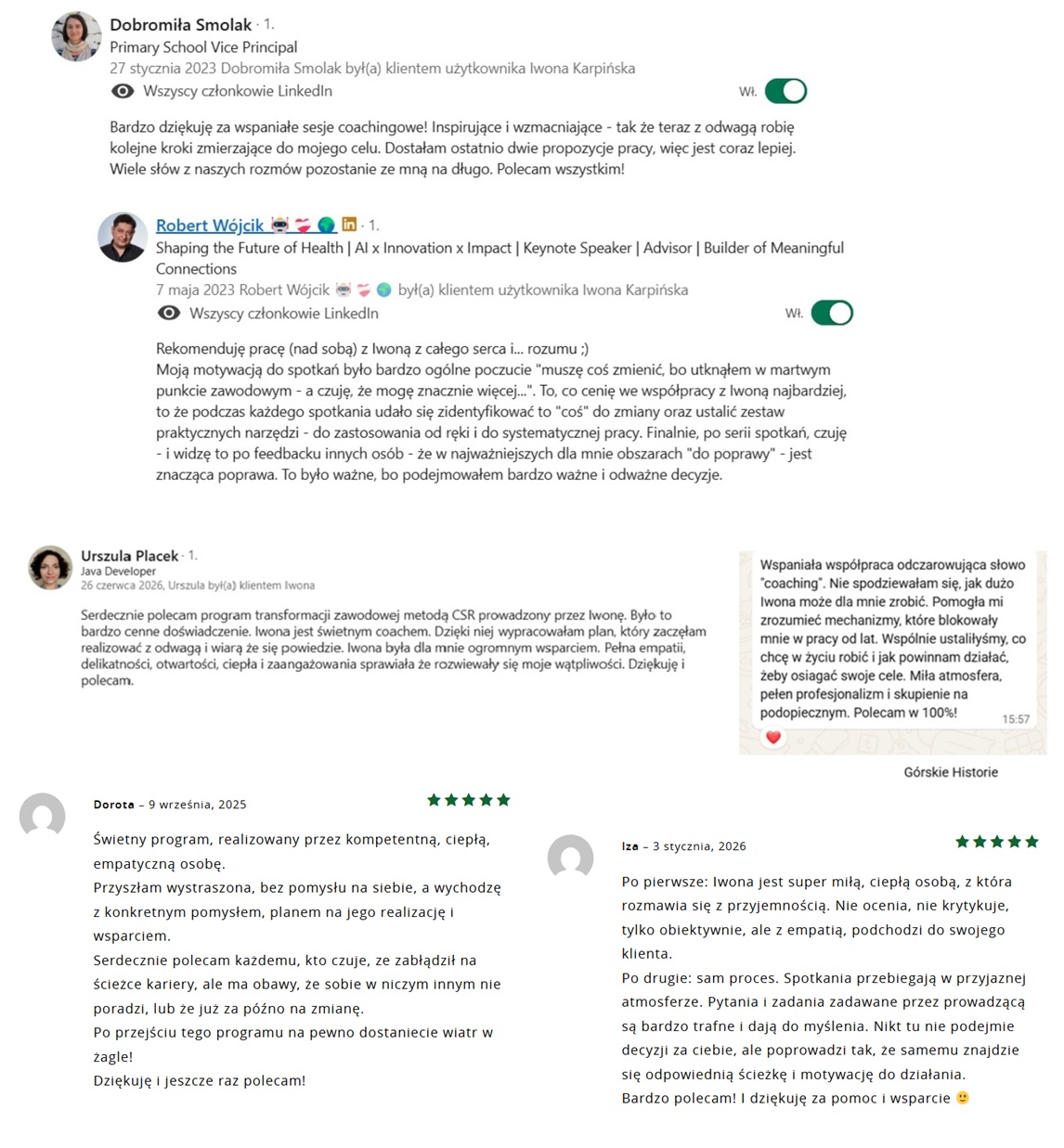 Opinie zmiana zawodowa